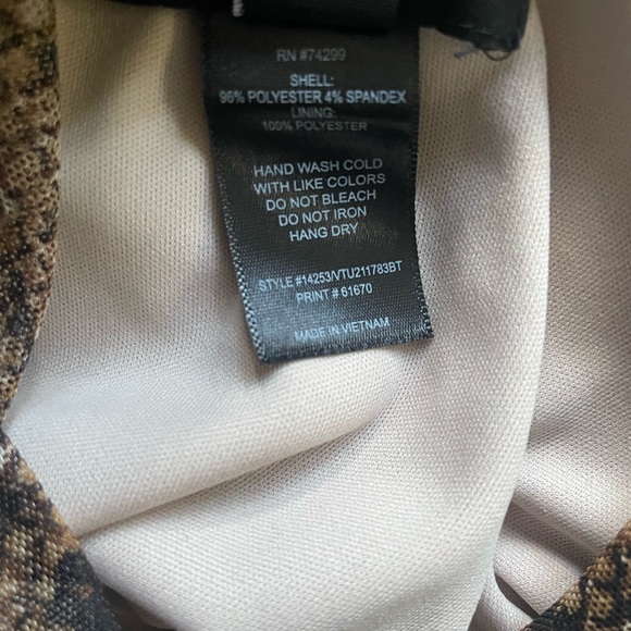 Elegant Brown Snake Print Maxi Dress - Picture 9 of 9